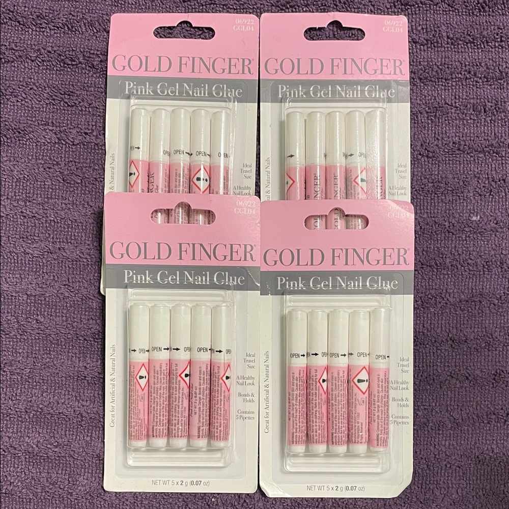 Gold Finger Pink Gel Nail Glue - Pink